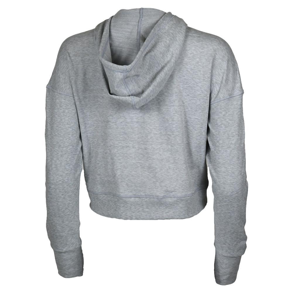 Womens Cropped Fleece Tennis Hoodie Glacier Gray Apparel Paddletek