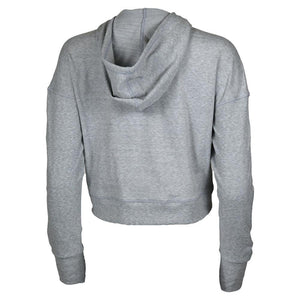 Womens Cropped Fleece Tennis Hoodie Glacier Gray Apparel Paddletek