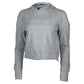 Womens Cropped Fleece Tennis Hoodie Glacier Gray Apparel Paddletek