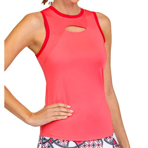 Women's Rhoswen Racerback Pickleball Tank Lychee Pink Apparel Tail
