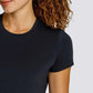 Women's Bijou Short Sleeve Tennis Top Onyx Apparel Tail