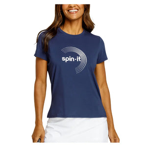 Women`s Bijou Boxy Short Sleeve Pickleball Top Apparel Spin-It
