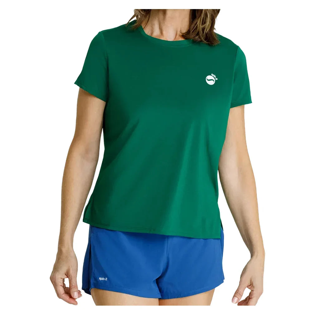 Women`s Bijou Boxy Short Sleeve Pickleball Top Apparel Spin-It