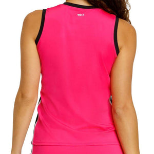 Women`s Madyn Scoop Neck Pickleball Tank Vivid Pink Apparel Spin-It