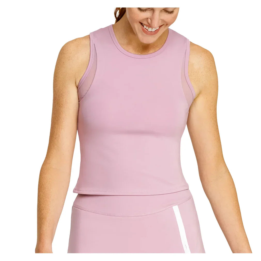 Women`s Yana Cropped Pickleball Tank with Bra Apparel Spin-It
