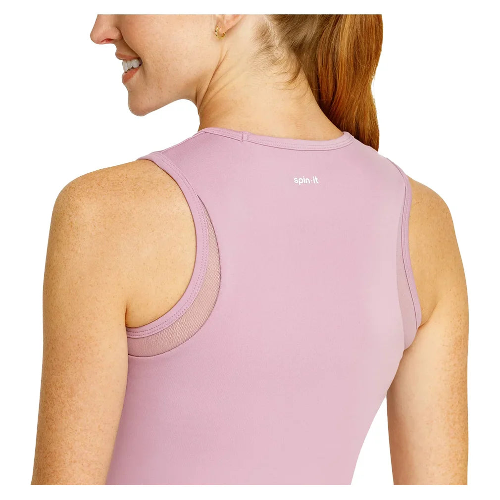 Women`s Yana Cropped Pickleball Tank with Bra Apparel Spin-It