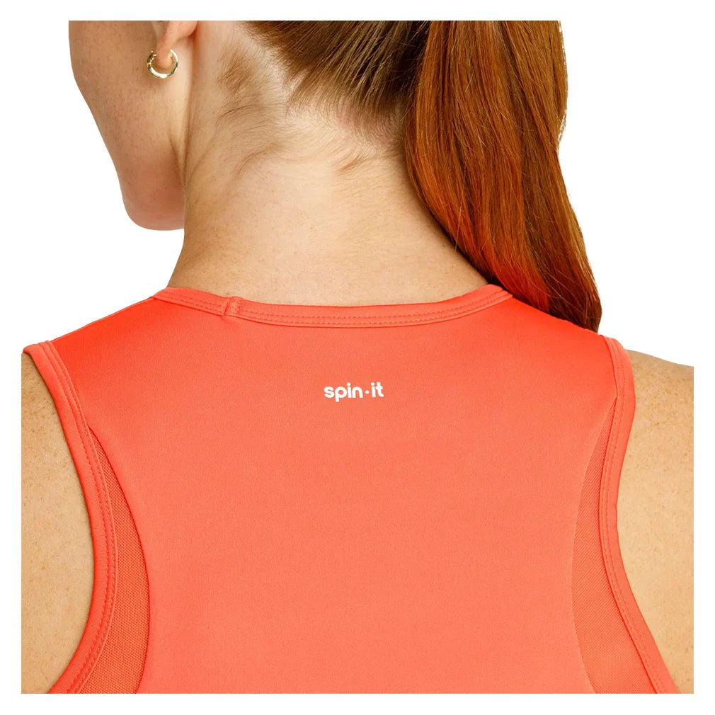 Women`s Yana Cropped Pickleball Tank with Bra Apparel Spin-It