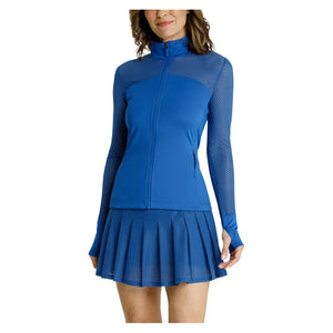 Women`s Caryn Full Zip Pickleball Jacket Monaco Blue Apparel Spin-It