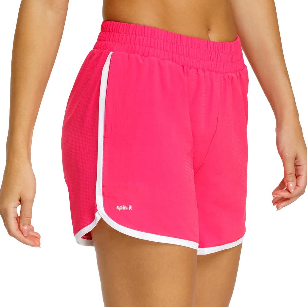 Women`s Heath Tennis Shorts with Briefs Vivid Pink Apparel Spin-It