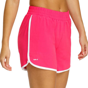 Women`s Heath Tennis Shorts with Briefs Vivid Pink Apparel Spin-It