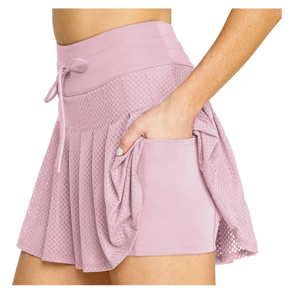 Women`s Kelli 14.5 Inch Pleated Pickleball Skort Lavender Mist Apparel Spin-It