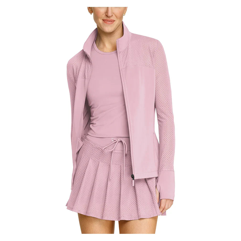 Women`s Caryn Full Zip Pickleball Jacket Lavender Mist Apparel Spin-It