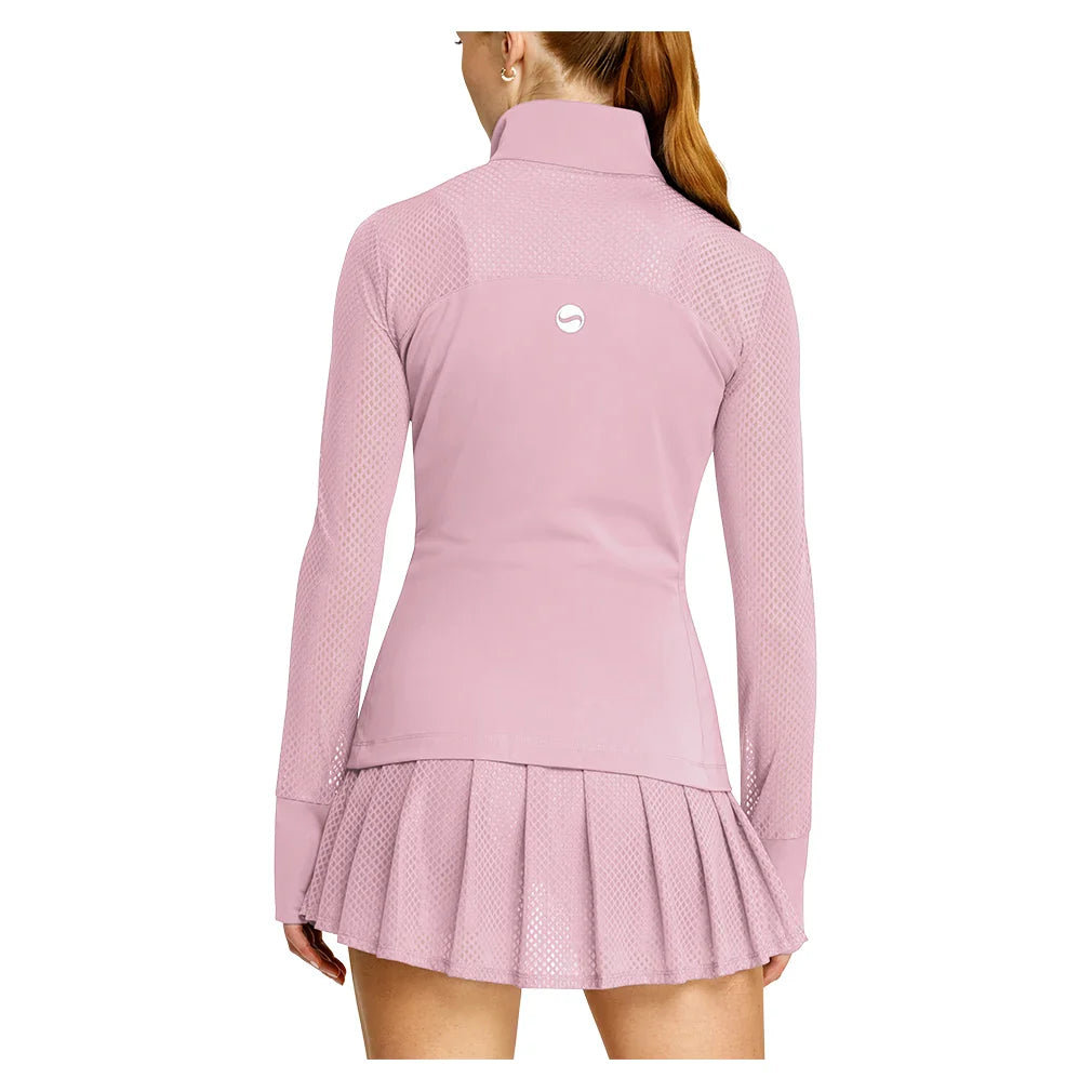 Women`s Caryn Full Zip Pickleball Jacket Lavender Mist Apparel Spin-It