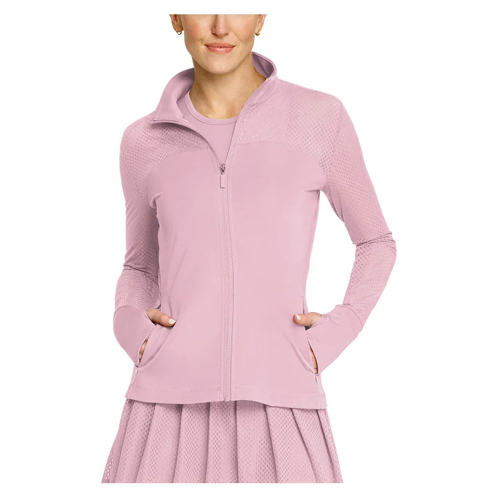 Women`s Caryn Full Zip Pickleball Jacket Lavender Mist Apparel Spin-It