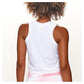 Women`s Ruffle Crop Tennis Tank White Apparel Bobbe