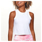 Women`s Ruffle Crop Tennis Tank White Apparel Bobbe