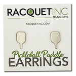 Pickleball Paddle Earrings Silver Racquets Racquet Inc