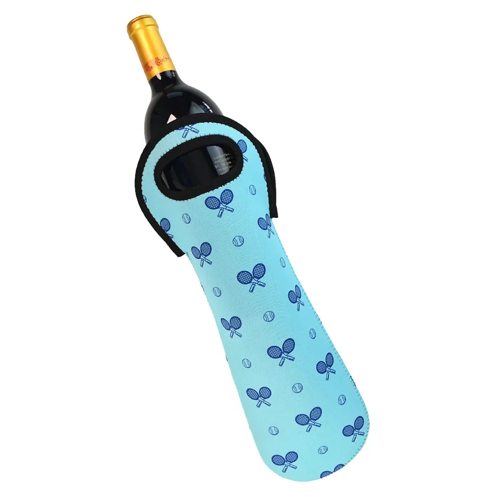 Tennis Wine Tote Clear Skies Blue Bags Racquet Inc