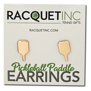Pickleball Paddle Earrings Rose Gold Racquets Racquet Inc