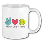 Tennis Mug Peace Love Accessories Racquet Inc