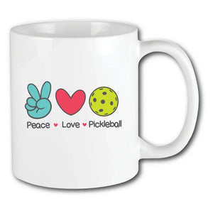 Pickleball Mug Peace Love Accessories Racquet Inc