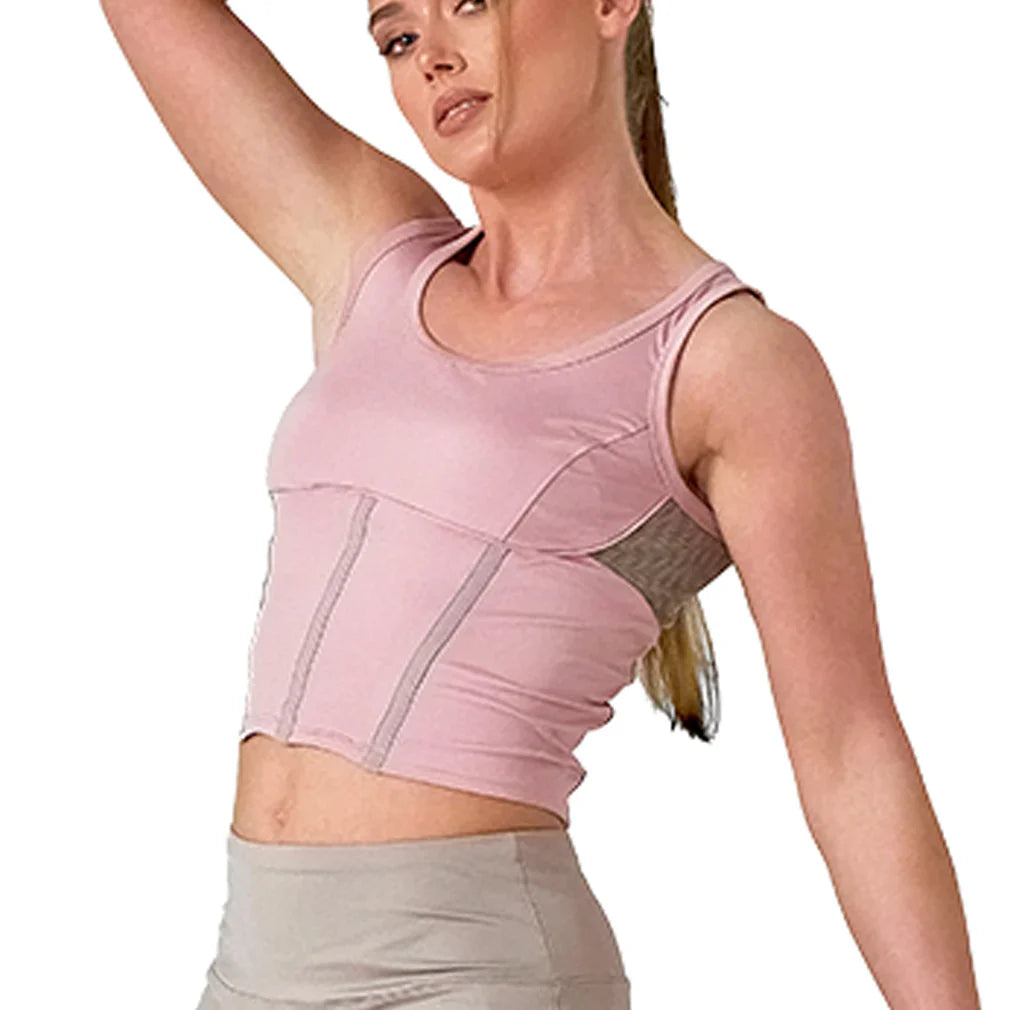 Women`s Mai Tennis Tank Dusty and Latte Apparel Inphorm