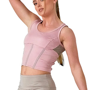 Women`s Mai Tennis Tank Dusty and Latte Apparel Inphorm