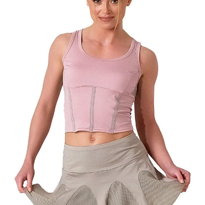 Women`s Mai Tennis Tank Dusty and Latte Apparel Inphorm