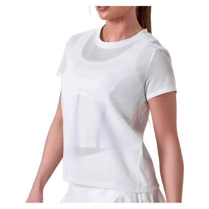 Women`s Baila Short Sleeve Tennis Top White Apparel Inphorm