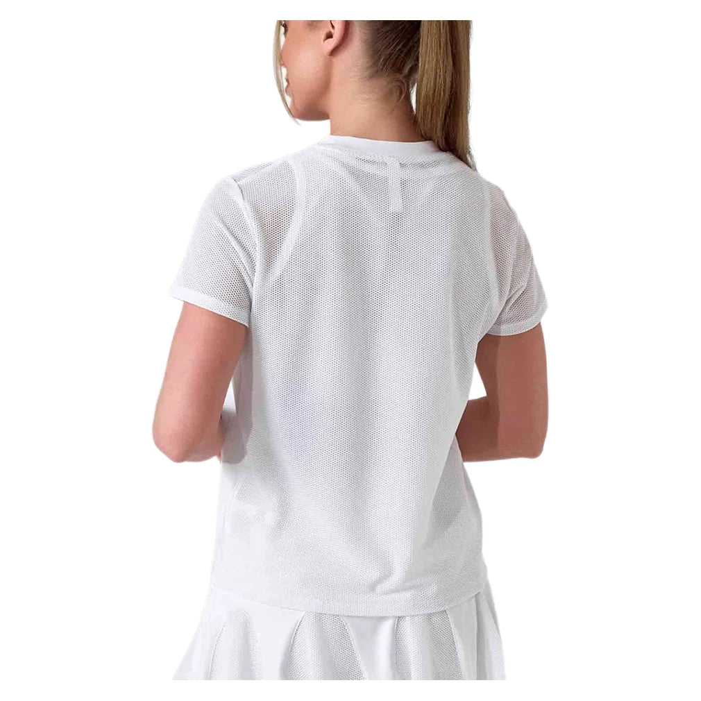 Women`s Baila Short Sleeve Tennis Top White Apparel Inphorm