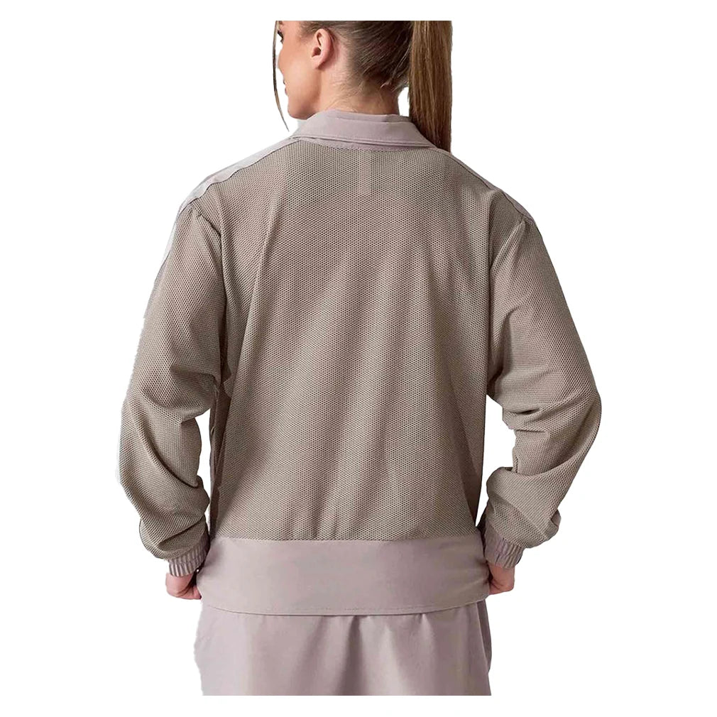 Women`s Baila Half Zip Tennis Top Latte Apparel Inphorm