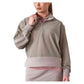 Women`s Baila Half Zip Tennis Top Latte Apparel Inphorm