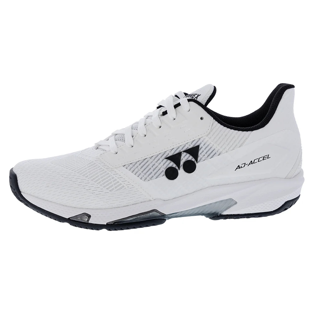 Men`s Power Cushion AD-Accel All Court Tennis Shoes White and Black Footwear Yonex