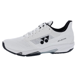 Men`s Power Cushion AD-Accel All Court Tennis Shoes White and Black Footwear Yonex