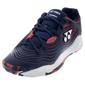 Men`s Power Cushion Fusionrev 5 Tennis Shoes Navy and Red Footwear Yonex