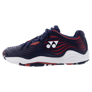 Men`s Power Cushion Fusionrev 5 Tennis Shoes Navy and Red Footwear Yonex