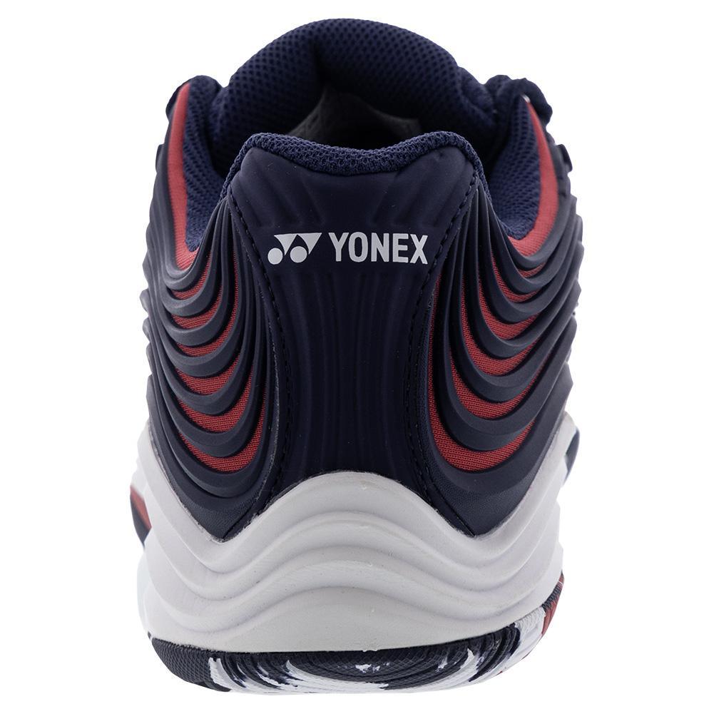 Men`s Power Cushion Fusionrev 5 Tennis Shoes Navy and Red Footwear Yonex