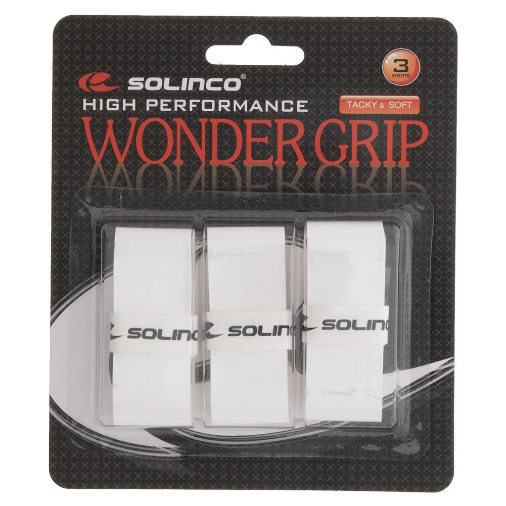 Wonder Tacky Tennis Over Grip White 3 Pack Accessories Solinco