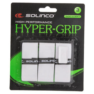 Hyper Extra Tacky Tennis Over Grip White 3 Pack Accessories Solinco