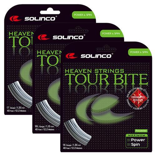 Tour Bite Diamond Rough Tennis String Silver Strings Solinco