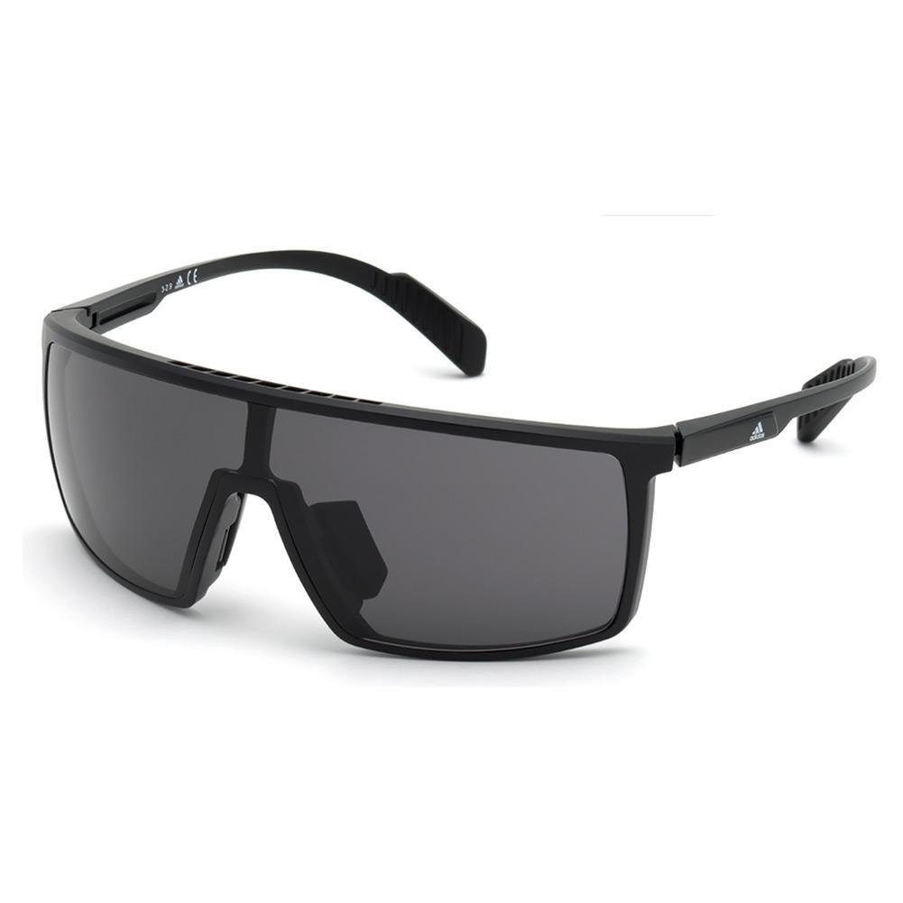 Men`s Active Sunglasses Shiny Black and Smoke Accessories Adidas
