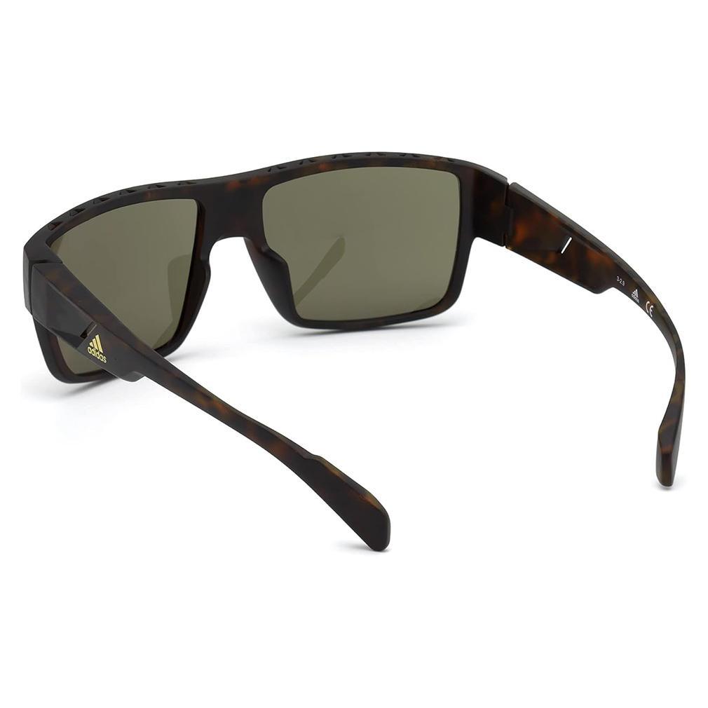 Men`s Active Sunglasses Dark Havana and Green Accessories Adidas