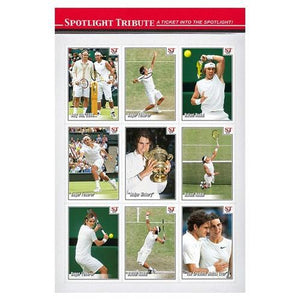 Wimbledon 2008 Final 9 Card Tribute Memorabilia Spotlight Tribute