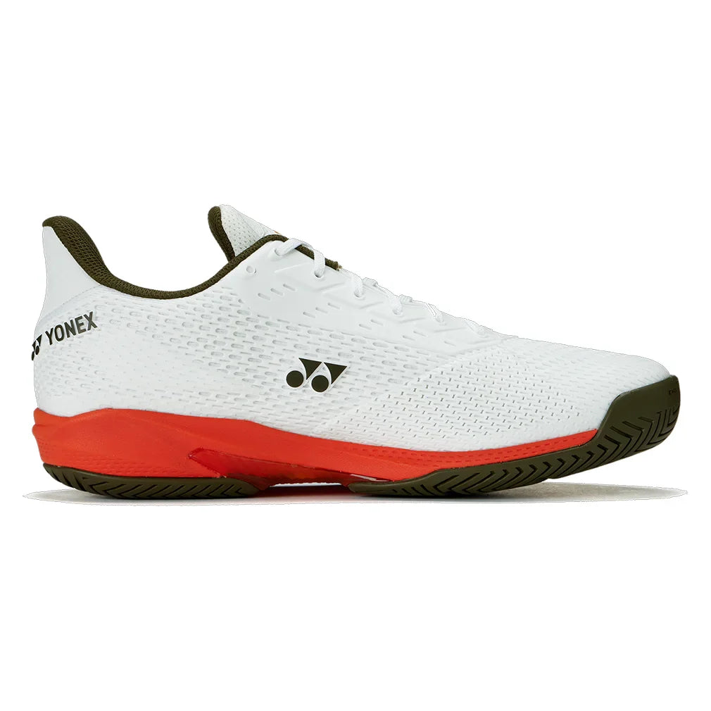 Men`s AD-ACCEL Tennis Shoes White and Orange Footwear Yonex
