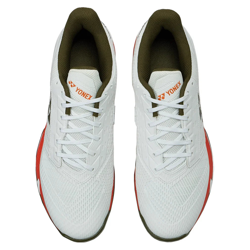 Men`s AD-ACCEL Tennis Shoes White and Orange Footwear Yonex