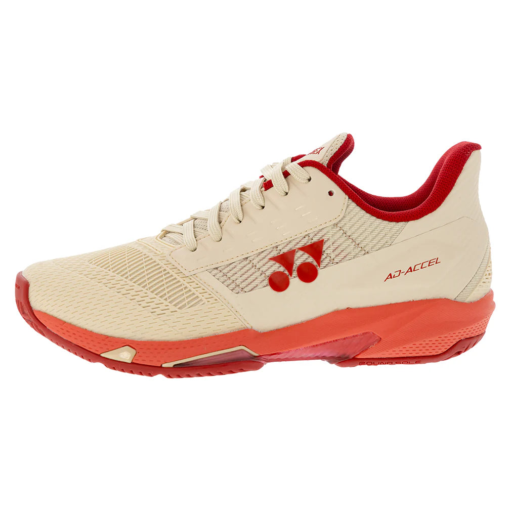 Women`s AD-ACCEL Tennis Shoes Beige and Pink Footwear Yonex