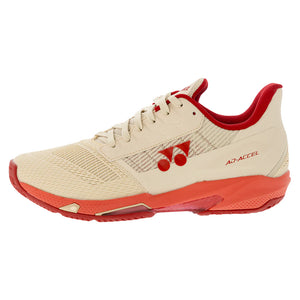 Women`s AD-ACCEL Tennis Shoes Beige and Pink Footwear Yonex