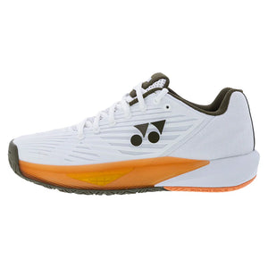 Men`s ECLIPSION 5 Tennis Shoes White Brown and Orange Footwear Yonex