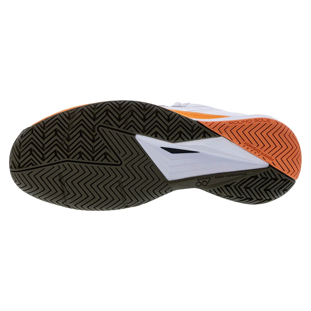 Men`s ECLIPSION 5 Tennis Shoes White Brown and Orange Footwear Yonex