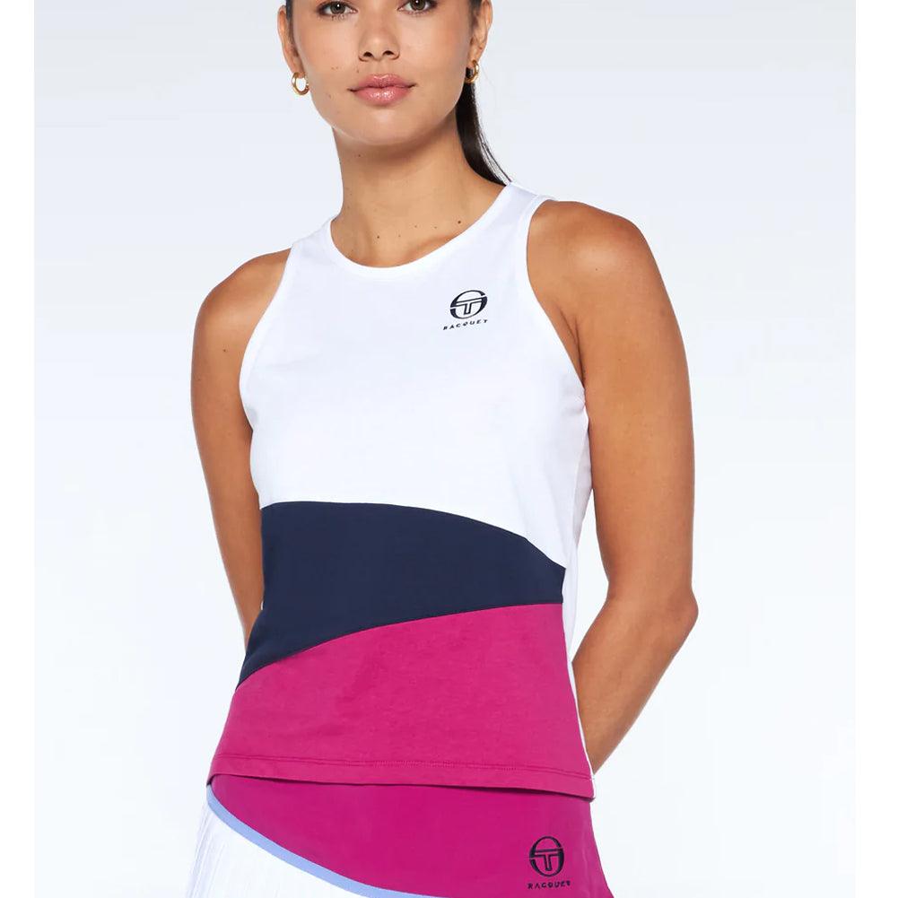Women's Racquet Tennis Tank White Apparel Sergio Tacchini